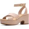 imageClarks Womens Nerisa Pearl Heeled SandalBeige Leather