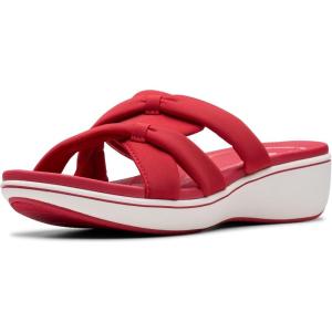 imageClarks Womens Breeze Rae Cam Slide SandalCherry Textile
