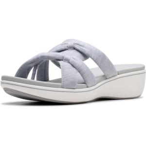 imageClarks Womens Breeze Rae Cam Slide SandalGrey Textile