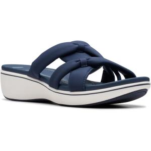 imageClarks Womens Breeze Rae Cam Slide SandalNavy Textile