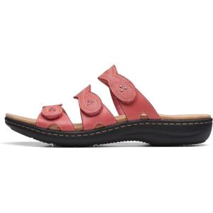 imageClarks Womens Laurieann Ayla Flat SandalStrawberry Leather