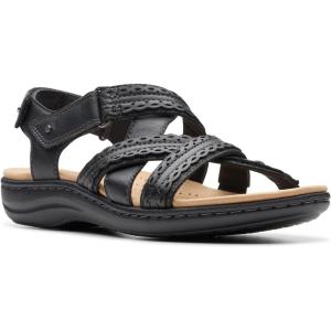 imageClarks Womens Laurieann Rena Leather Casual Strappy SandalsBlack Combi