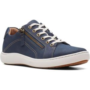 imageClarks Womens Nalle Lace SneakerNavy Nubuc