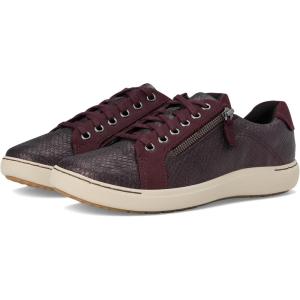 imageClarks Womens Nalle Lace SneakerWine Intrest Leather