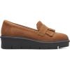 imageClarks Womens Airabell Slip LoaferDark Khaki Suede