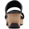 imageClarks Womens Chelsea Path Leather Chunky Wedge SandalsBlack Leather