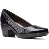imageClarks Womens Emily AlexaBlack Patent Croc Synthetic