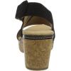 imageClarks Womens Giselle Cove Wedge SandalBlack Leather