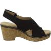 imageClarks Womens Giselle Cove Wedge SandalBlack Leather