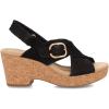imageClarks Womens Giselle Cove Wedge SandalBlack Nubuck