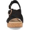 imageClarks Womens Giselle Cove Wedge SandalBlack Nubuck