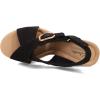 imageClarks Womens Giselle Cove Wedge SandalBlack Nubuck