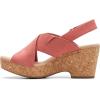 imageClarks Womens Giselle Cove Wedge SandalBlush Nubuck
