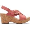 imageClarks Womens Giselle Cove Wedge SandalBlush Nubuck