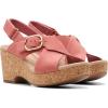 imageClarks Womens Giselle Cove Wedge SandalBlush Nubuck