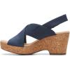 imageClarks Womens Giselle Cove Wedge SandalNavy Nubuck