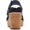 imageClarks Womens Giselle Cove Wedge SandalNavy Nubuck