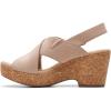imageClarks Womens Giselle Cove Wedge SandalSand Nubuck