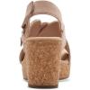 imageClarks Womens Giselle Cove Wedge SandalSand Nubuck