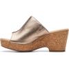 imageClarks Womens Giselle Orchid Slide SandalPewter Metallic Leather