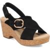 imageClarks Womens Giselle Cove Wedge SandalBlack Nubuck