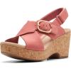 imageClarks Womens Giselle Cove Wedge SandalBlush Nubuck