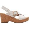 imageClarks Womens Giselle Cove Wedge SandalOff White Leather