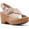 imageClarks Womens Giselle Cove Wedge SandalSand Nubuck