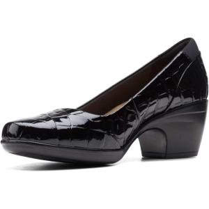 imageClarks Womens Emily AlexaBlack Patent Croc Synthetic