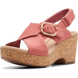 imageClarks Womens Giselle Cove Wedge SandalBlush Nubuck