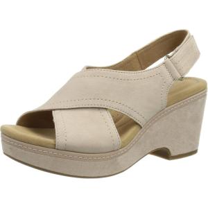 imageClarks Womens Giselle Cove Wedge SandalDusty Rose Suede