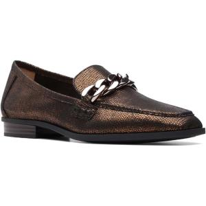 imageClarks Womens Sarafyna Iris Dress LoaferBronze Metallic Leather