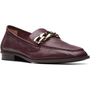 imageClarks Womens Sarafyna Iris Dress LoaferBurgundy Leather