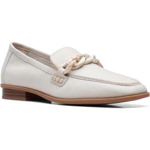 imageClarks Womens Sarafyna Iris Dress LoaferWhite Leather