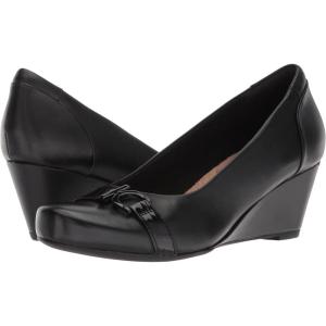 imageClarks Womens Wedge PumpBlack Leather