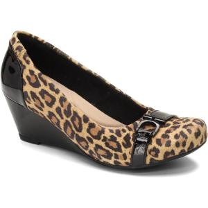 imageClarks Womens Wedge PumpTan Leopard Suede