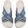 imageClarks Womens Arla Wave Slide SandalBlue Combi