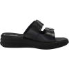 imageClarks Womens Drift Buckle Slide SandalBlack Snake