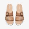 imageClarks Womens Drift Buckle Slide SandalWarm Beige Synthetic