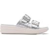 imageClarks Womens Drift Buckle Slide SandalSilver Metallic