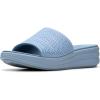 imageClarks Womens Drift Twist Slide SandalLight Blue Synthetic