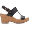 imageClarks Womens Giselle Style Wedge SandalBlack Leather