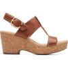 imageClarks Womens Giselle Style Wedge SandalTan Leather