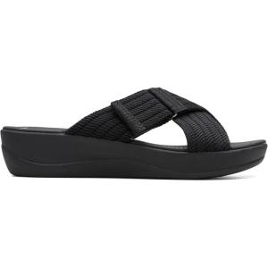 imageClarks Womens Arla Wave Slide SandalBlack Textile