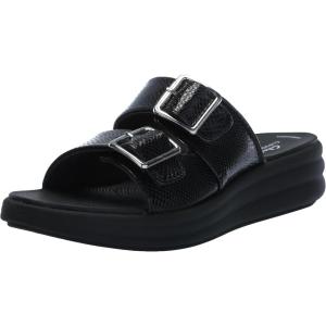 imageClarks Womens Drift Buckle Slide SandalBlack Snake