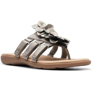 imageClarks Womens Elizabelle Mae Flip FlopPewter Metallic Synthetic