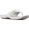 imageClarks Womens Brinkley Jazz Flip FlopWhite Synthetic