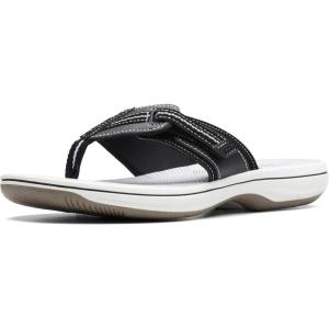 imageClarks Womens Brinkley Jazz Flip FlopBlack Synthetic