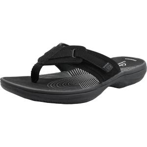 imageClarks Womens Brinkley Jazz Flip FlopBlackBlack