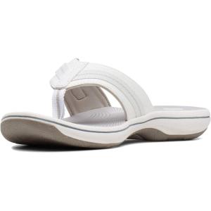 imageClarks Womens Brinkley Jazz Flip FlopWhite Synthetic